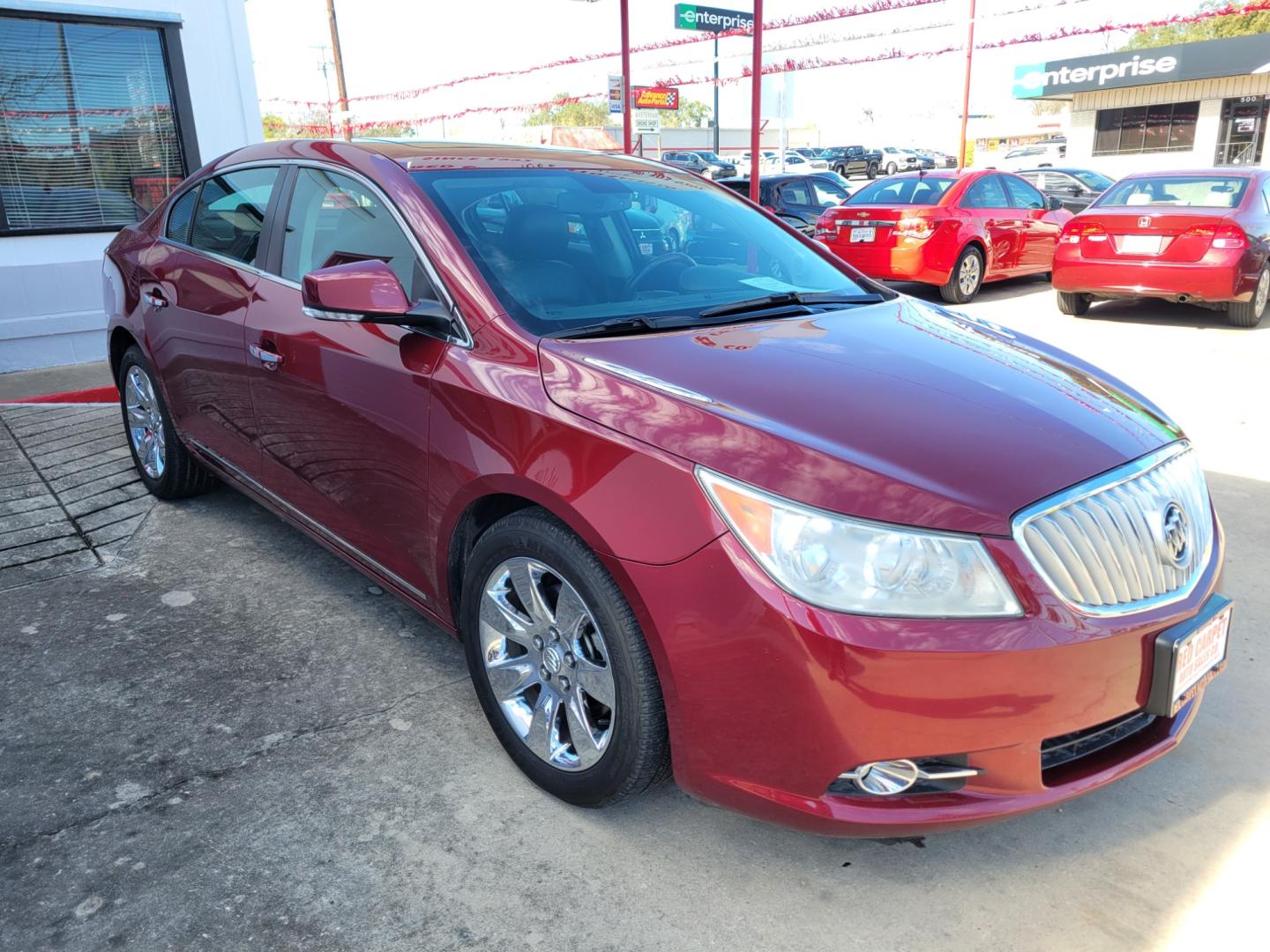 2010 Red Buick LaCrosse CXS (1G4GE5EV9AF) with an 3.6L V6 DOHC 24V engine, 6-Speed Automatic Overdrive transmission, located at 503 West Court, Seguin, TX, 78155, (830) 379-3373, 29.568621, -97.969803 - Photo#1